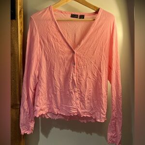 Shape fix sheer long sleeve with buttons size XL